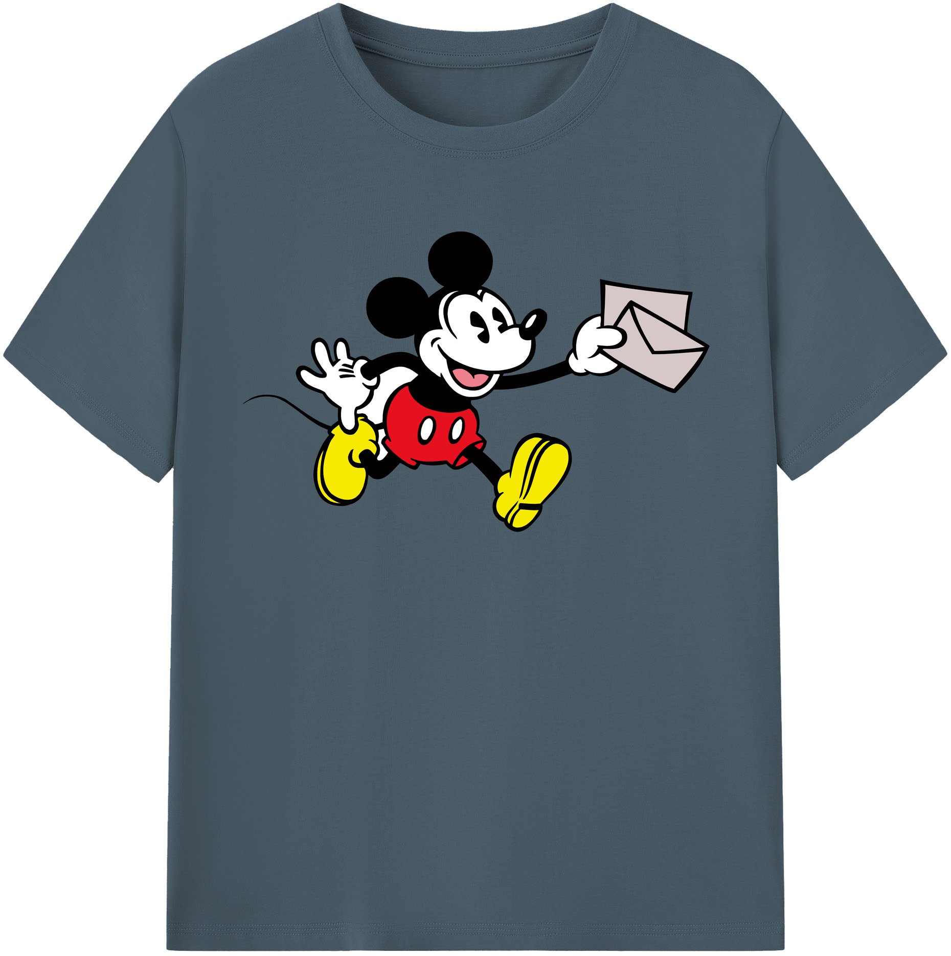 （画像用） ミッキーマウス Mickey Mouse 綿100％半袖Tシャツ（フロントプリント）